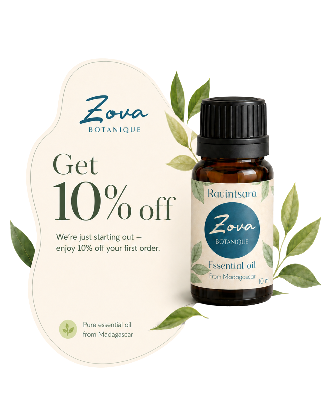Zova Botanique essential oil first order offer