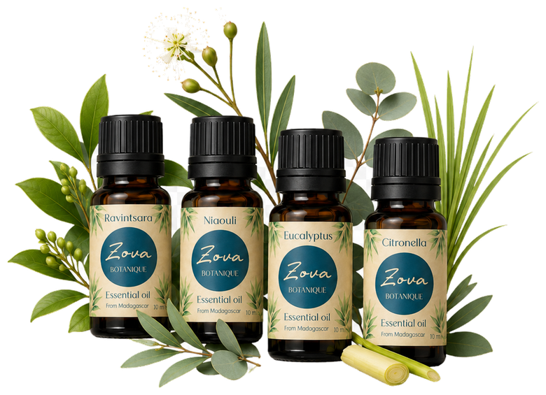 Zova complete collection pack combination with all four essential oils